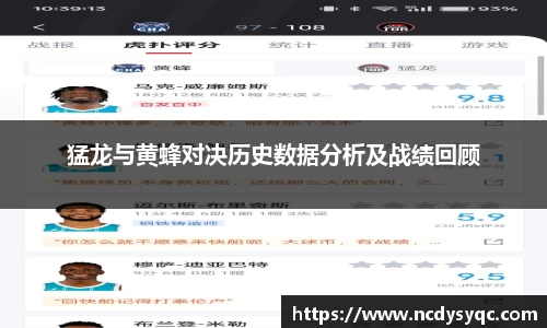 猛龙与黄蜂对决历史数据分析及战绩回顾